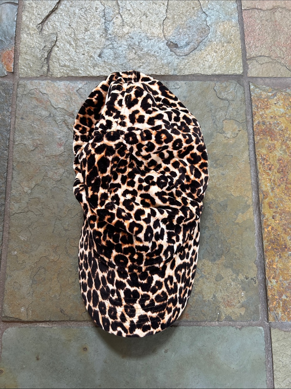 Leopard Print Baseball Cap - Brown & Black